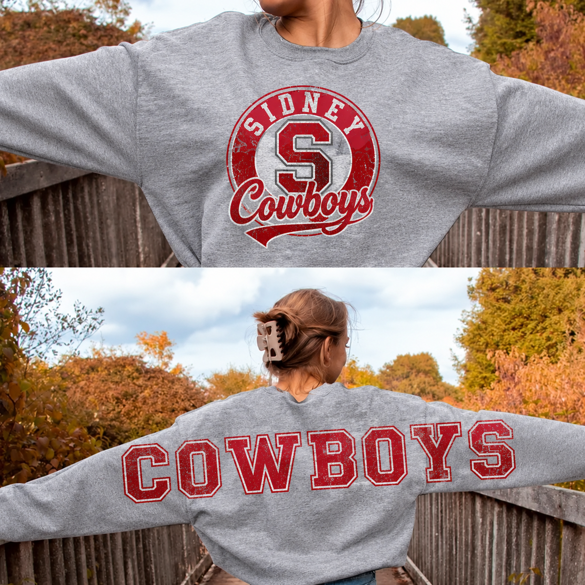 Sidney Cowboys with BACK LETTERING