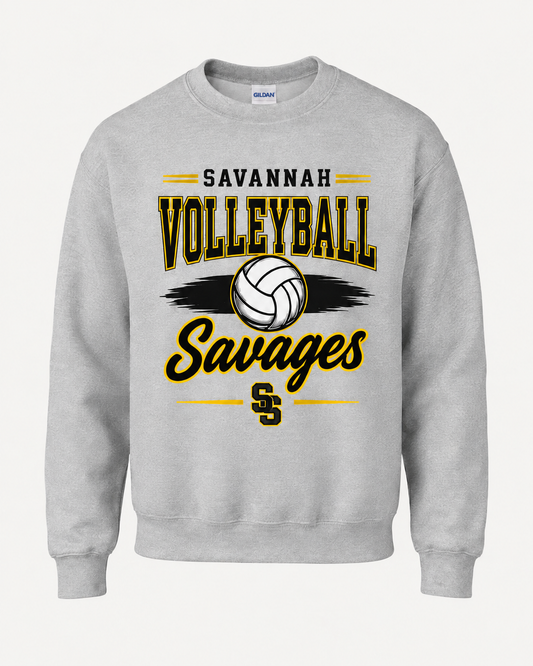 Savannah Savages Volleyball Spirit Wear - Retro Lines