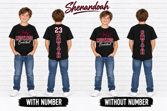 Youth Shenandoah Mustangs Personalized Basketball