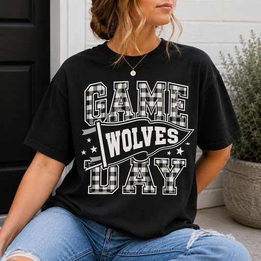 Youth Custom Game Day Pennant Tee — Your Mascot & Colors
