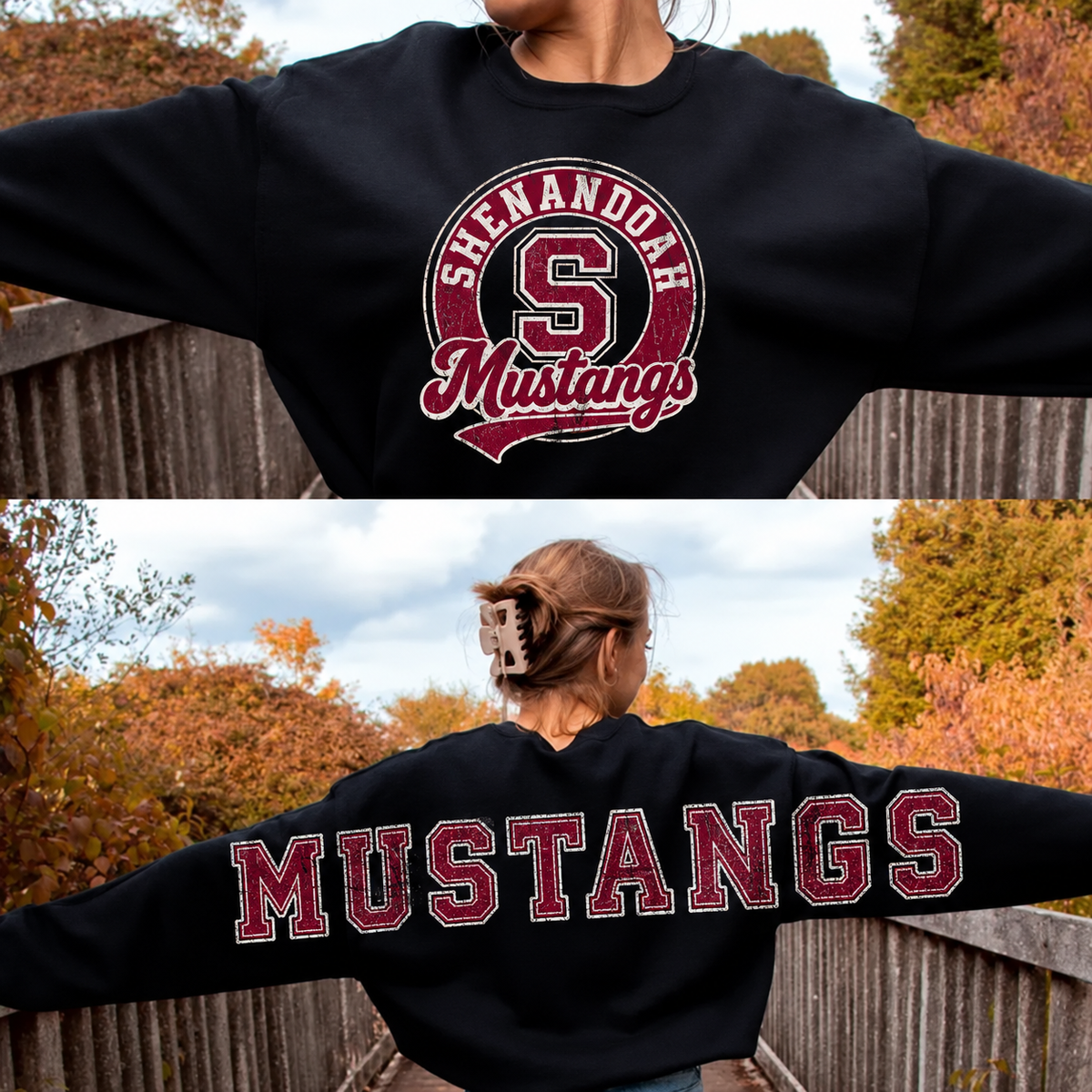 Shenandoah Mustangs with BACK LETTERING