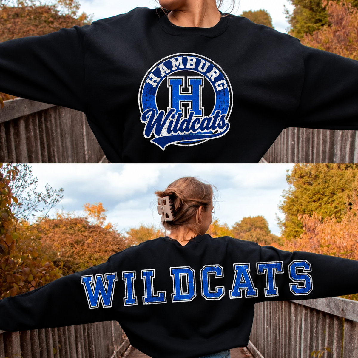 Hamburg Wildcats with BACK LETTERING