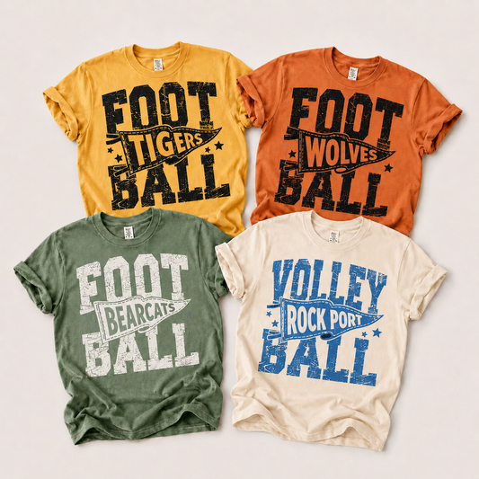 Custom Sport Pennant Tee — Your Sport, Mascot & Colors