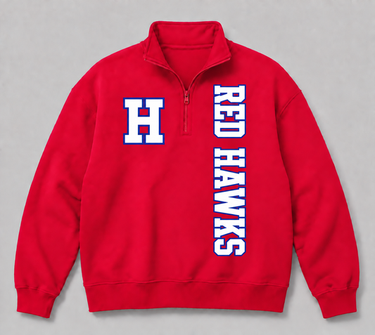 Hiawatha Red Hawks Quarter Zip Sweatshirt