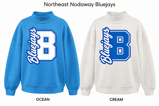 Northeast Nodaway Blue Jays Mockneck - Pick Your Design - Pre-Order