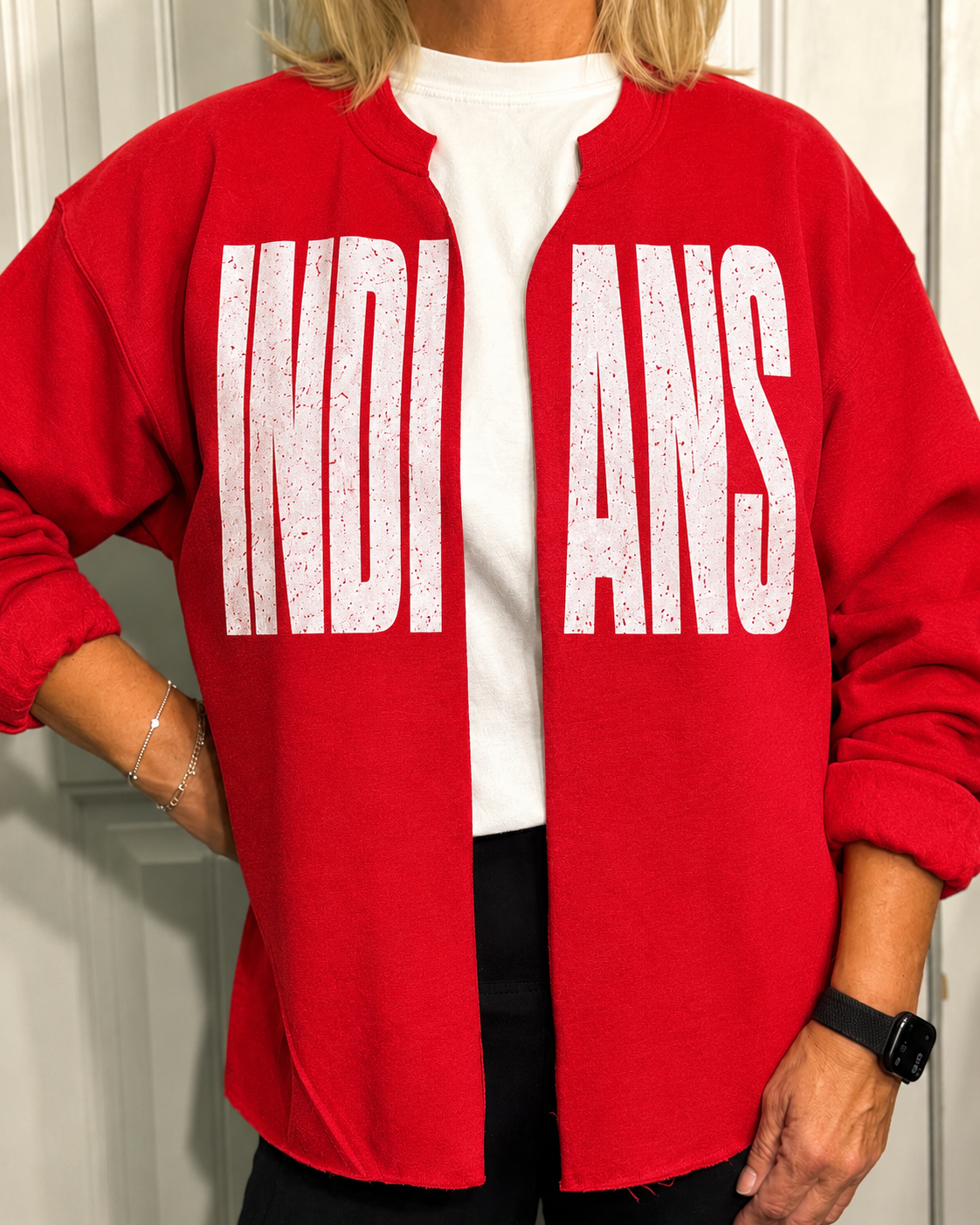 Custom School Spirit Split-Neck Sweatshirt | Your Mascot, Your Colors
