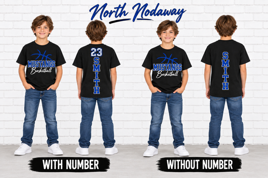 Youth North Nodaway Mustangs Personalized Basketball