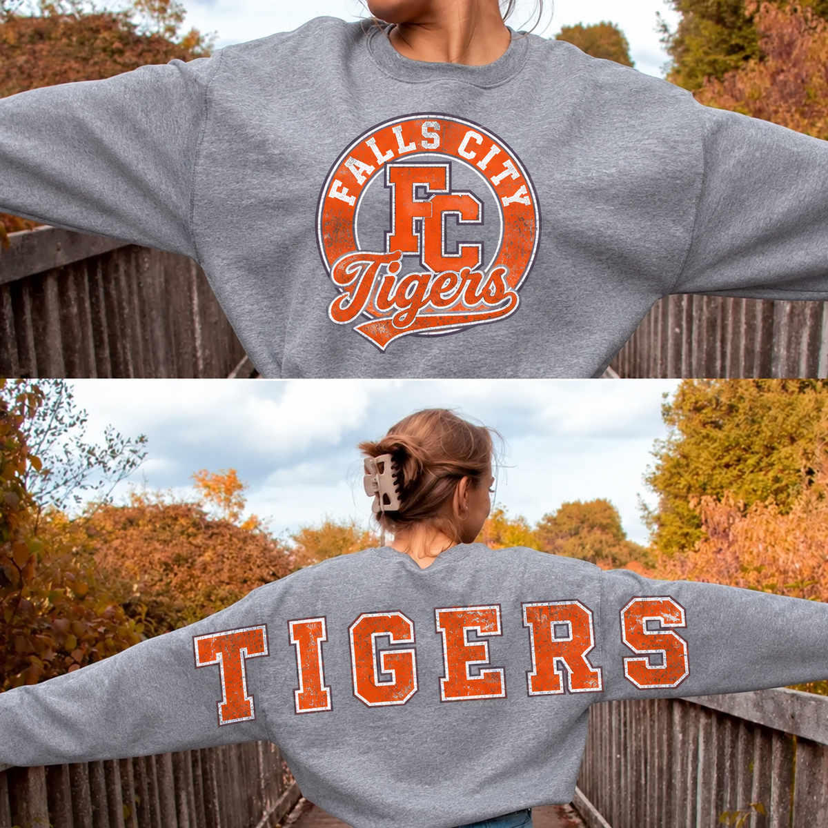 Falls City Tigers with BACK LETTERING