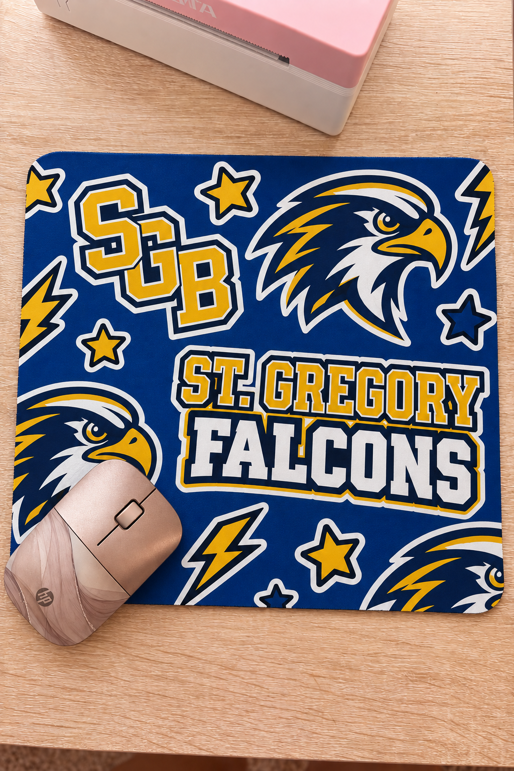 St. Gregory's Falcons Mascot Mouse Pad