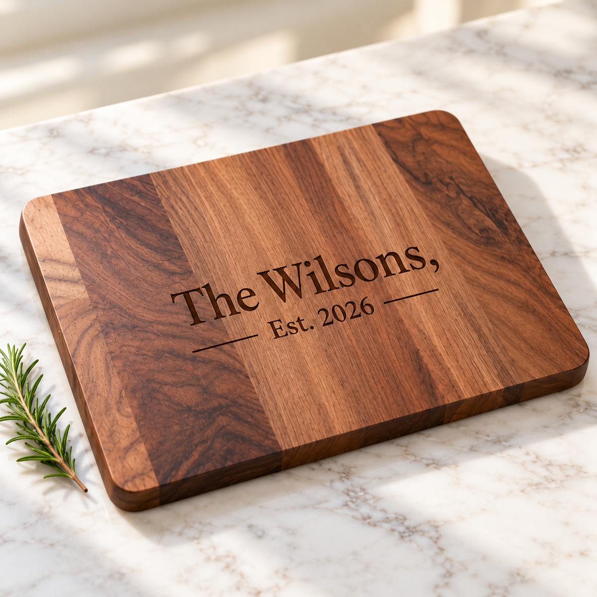 Personalized Walnut Cutting Board