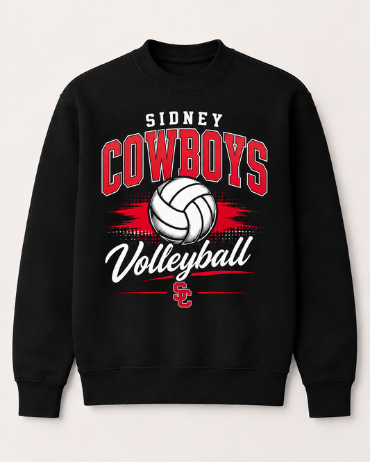 Sidney Cowboys Volleyball Spirit Wear - Varsity Block