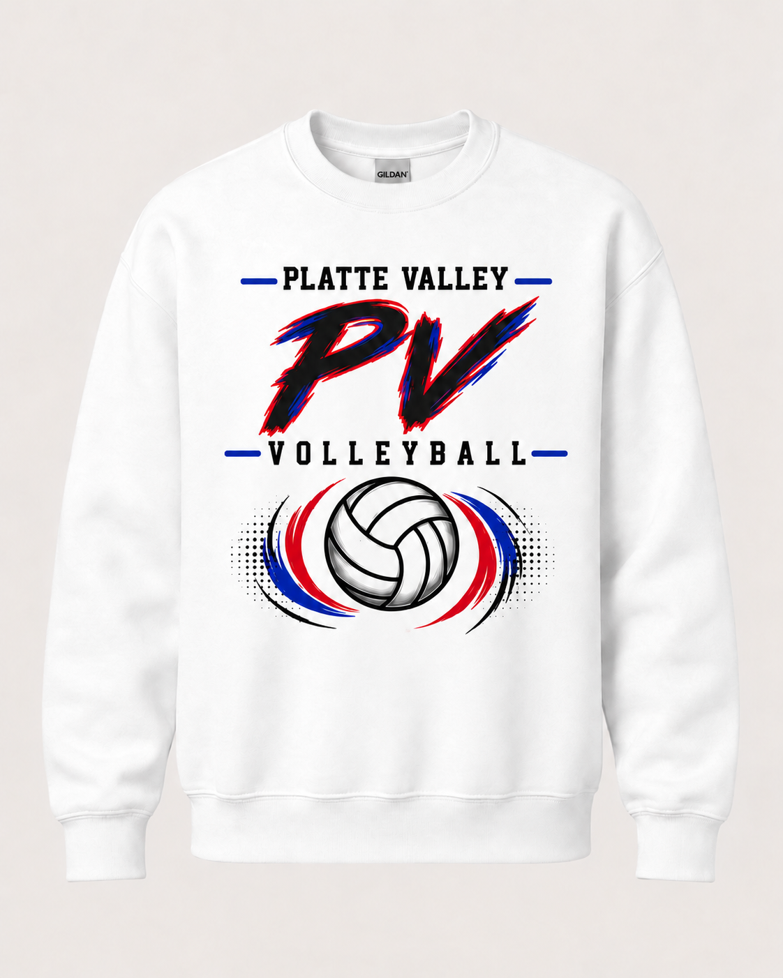 Platte Valley Volleyball Spirit Wear - Brushstroke