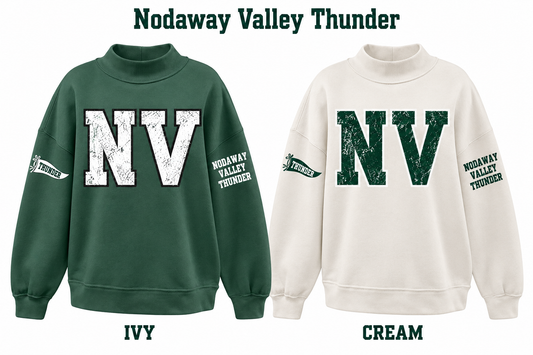 Nodaway Valley Thunder Varsity Letter Mockneck - Pre-Order