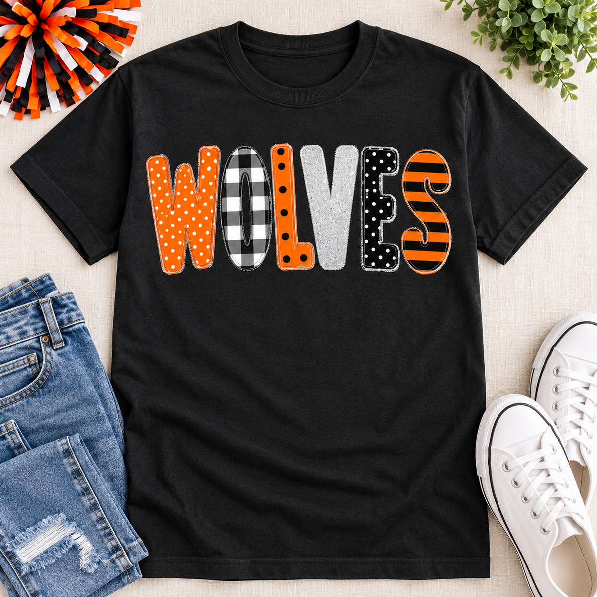 East Atchison Wolves Faux Chenille Tee