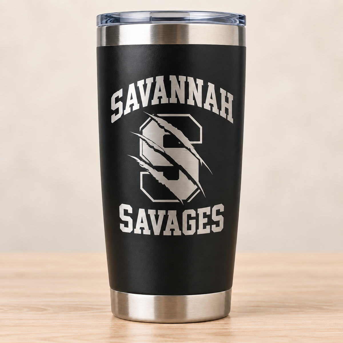 Laser Engraved School Tumbler — 20 oz Black | Launch Pre-Order