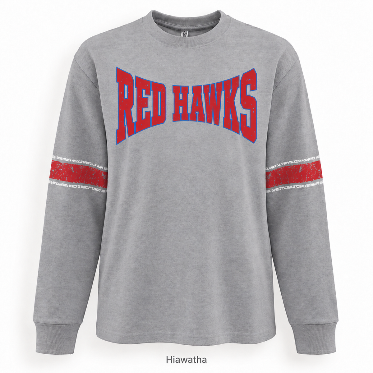 Hiawatha Red Hawks Heavyweight Vintage Stripe Jersey