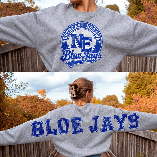 Northeast Nodaway Blue Jays with BACK LETTERING