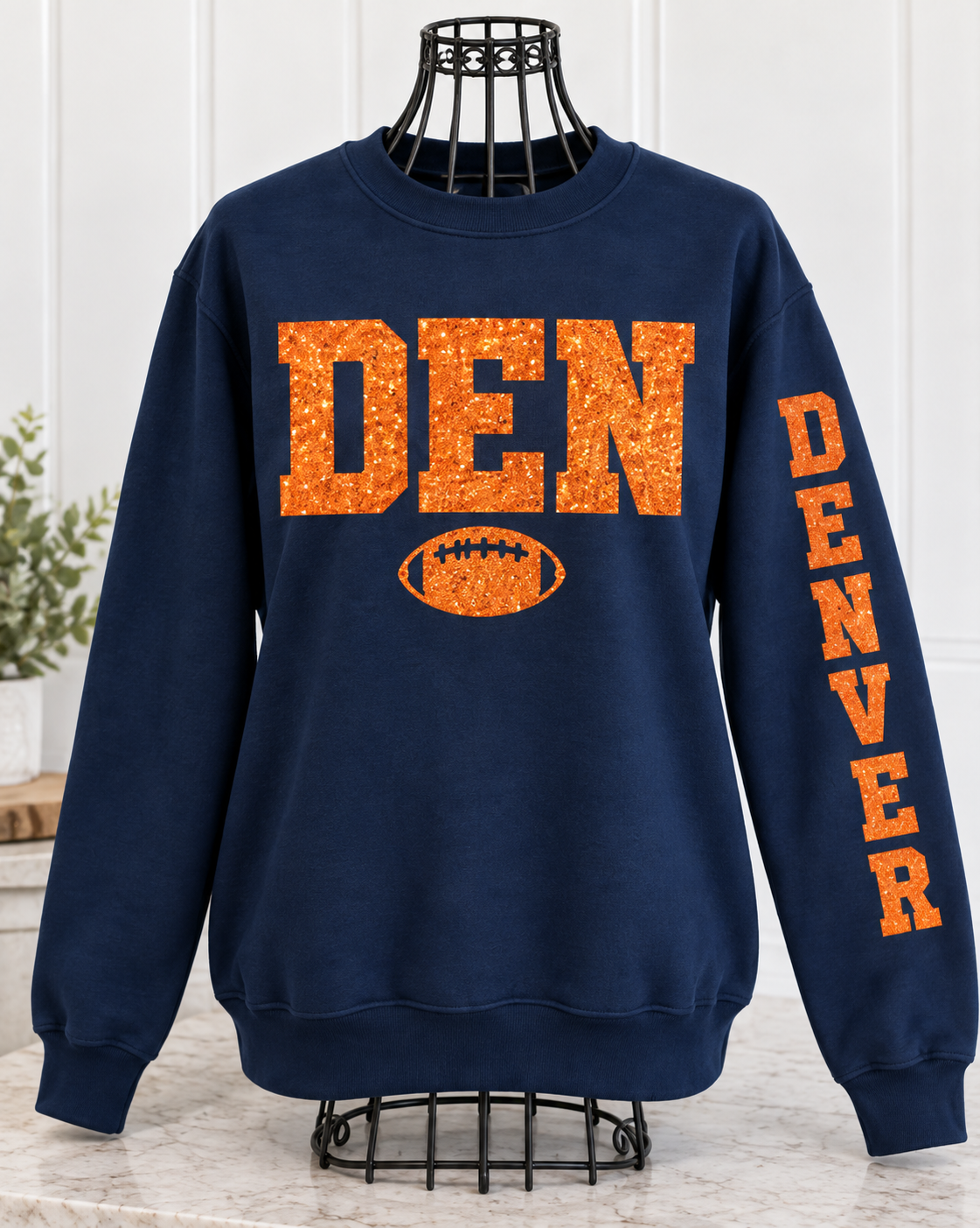 Glitter Game Day Crewneck Sweatshirt - Pick Your City