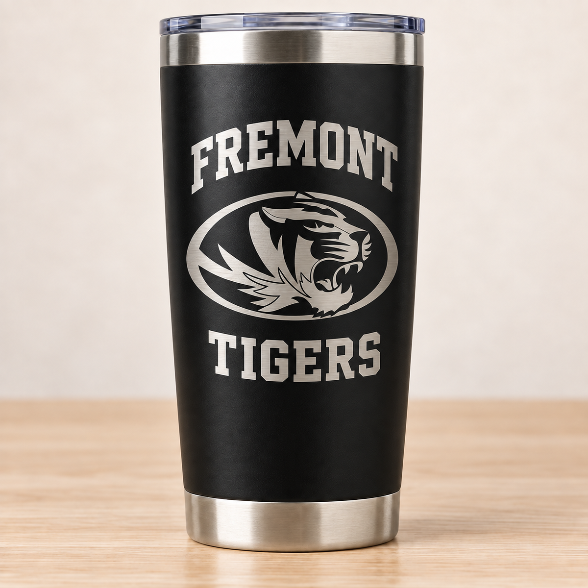 Laser Engraved School Tumbler — 20 oz Black | Launch Pre-Order