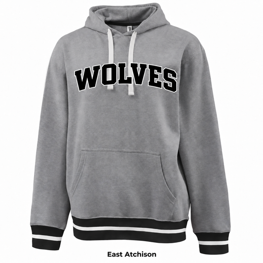 East Atchison Wolves Varsity Rib Trim Hoodie