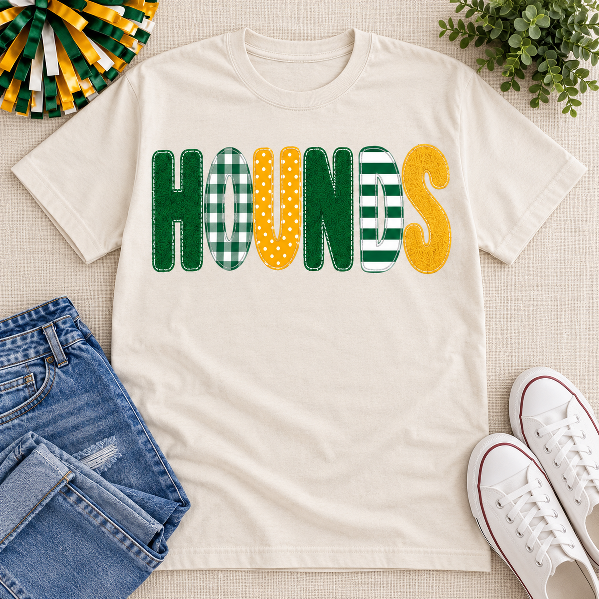 Maryville Hounds Faux Chenille Tee