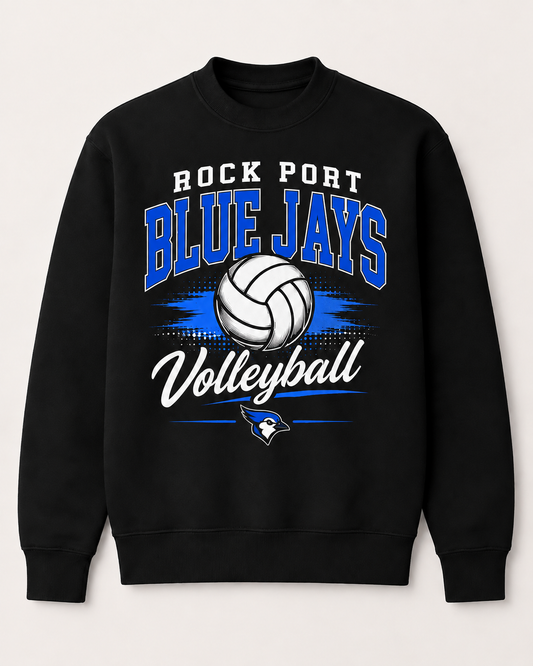 Rock Port Blue Jays Volleyball Spirit Wear - Varsity Block