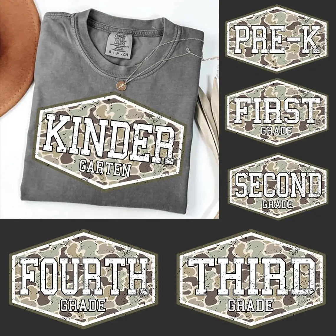 Custom Grade Tee — Camo Patch