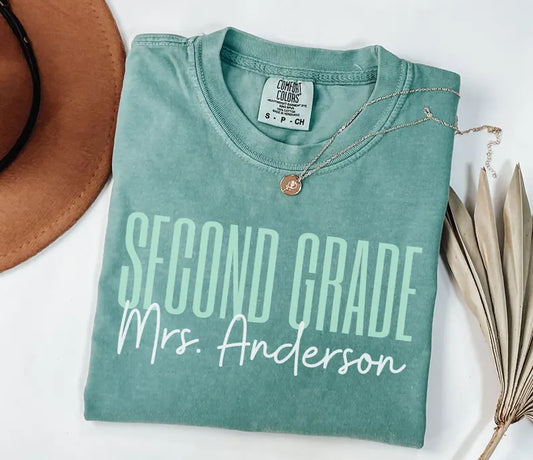 Custom Grade + Teacher Name Tee