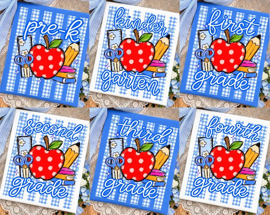Custom Grade Tee — Gingham Apple