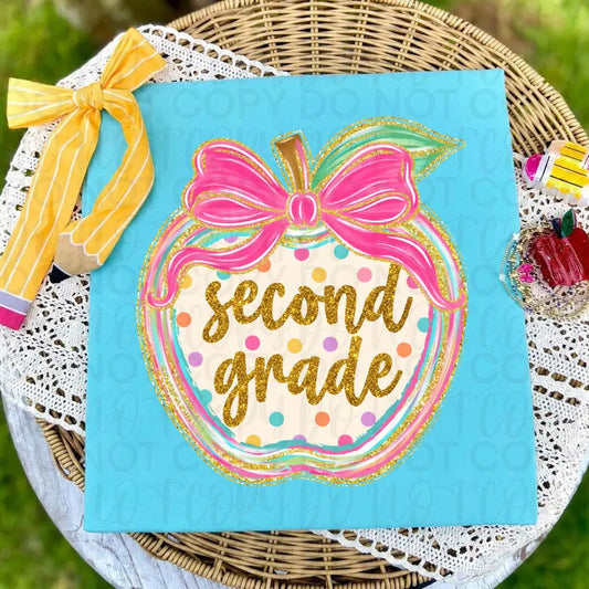 Custom Grade Tee — Apple & Bow