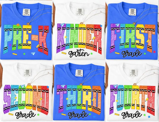 Custom Grade Tee — Crayon