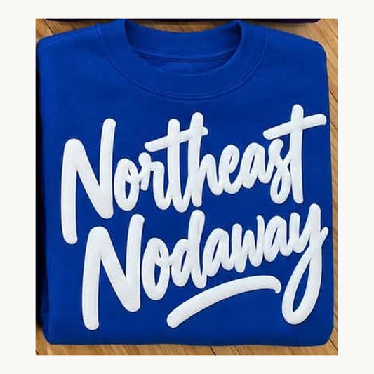 Northeast Nodaway Puff Print Tee, Crew & Hoodie