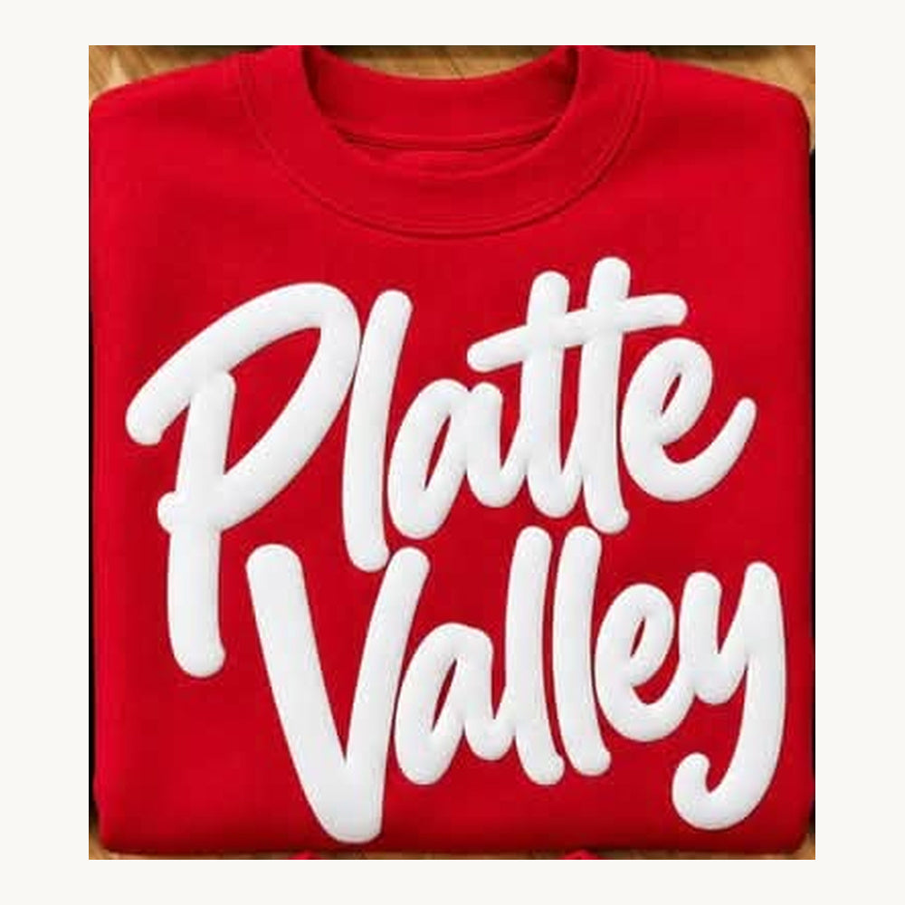 Platte Valley Puff Print Tee, Crew & Hoodie